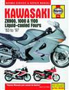 Kawasaki ZX900, 1000 & 1100 Liquid-cooled Fours 1983 - 1997
Haynes Owners Service & Repair Manual